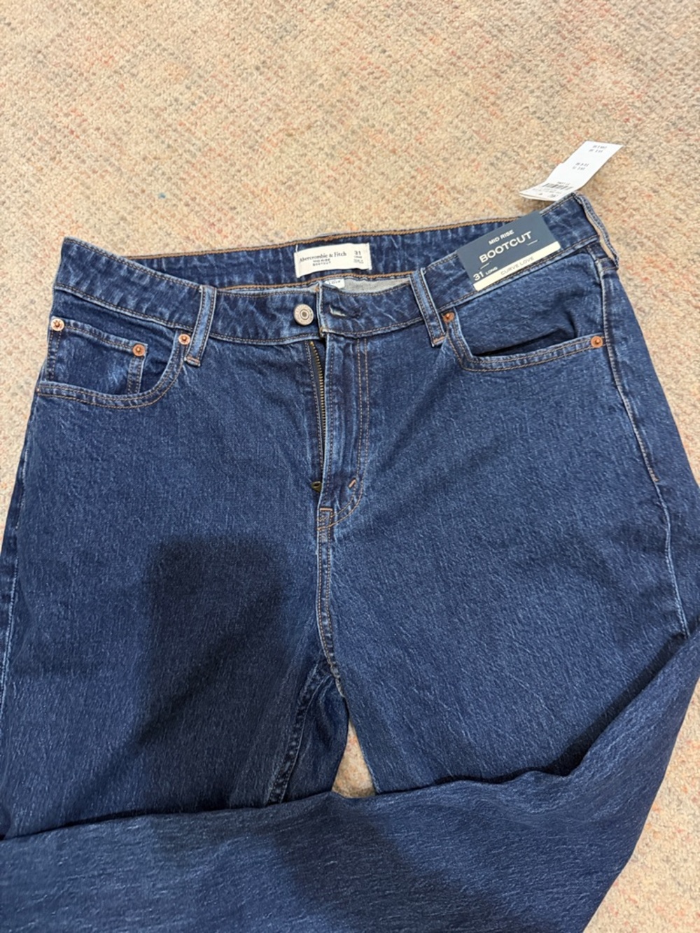 Abercrombie & Fitch Women's Deep Blue Boot Cut Jeans